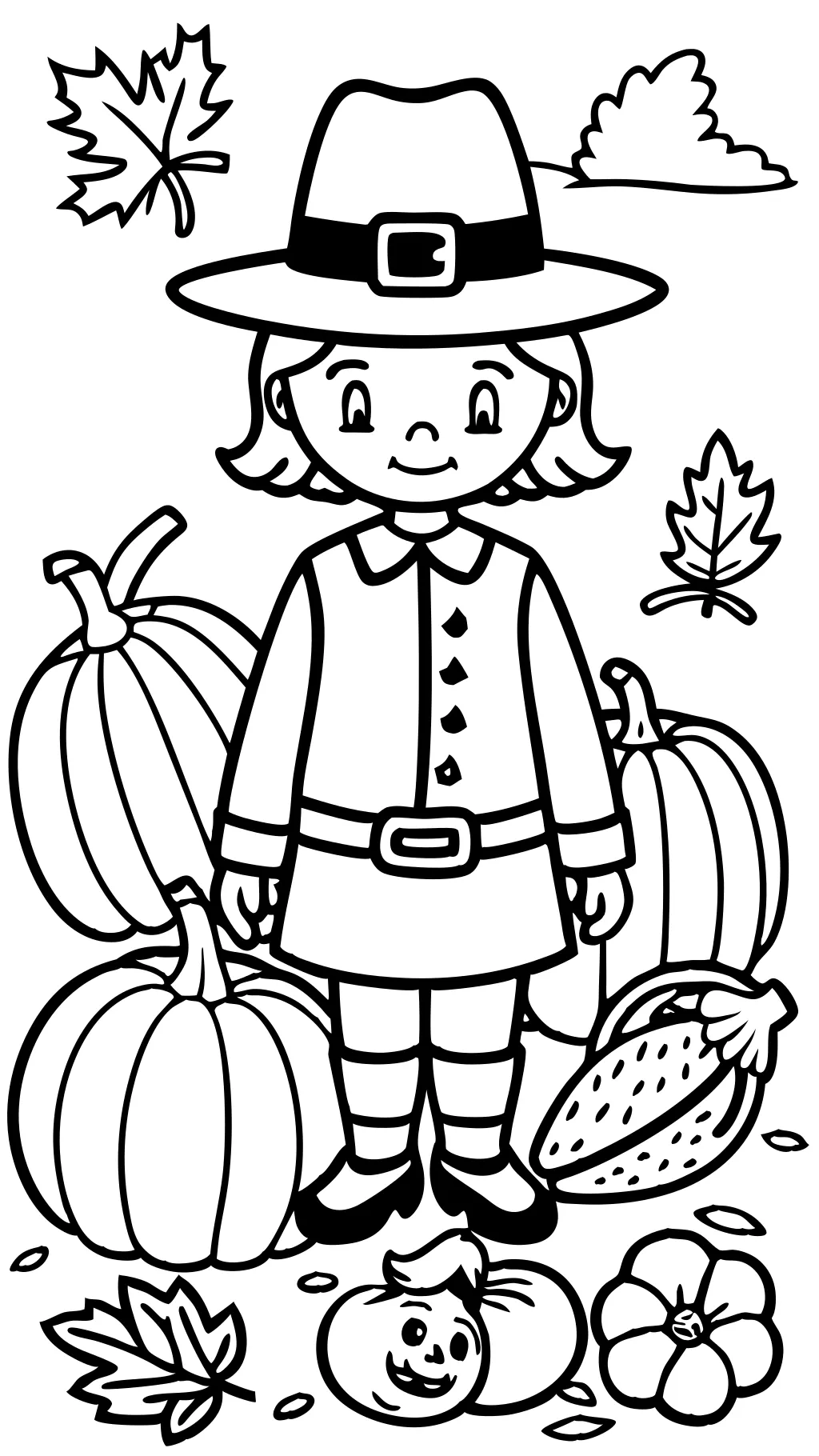 pilgrim coloring page